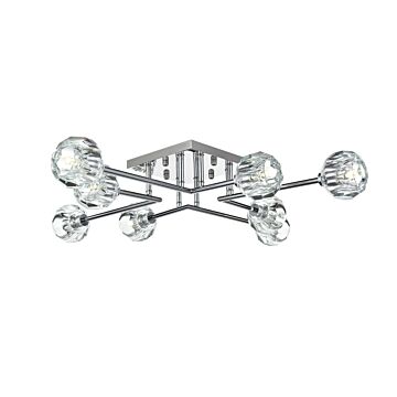 Eren 8-Light Flush Mount in Chrome