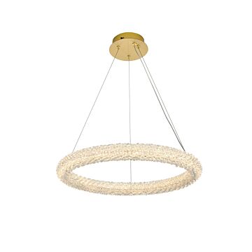 Bowen 1-Light LED Chandelier in Satin Gold