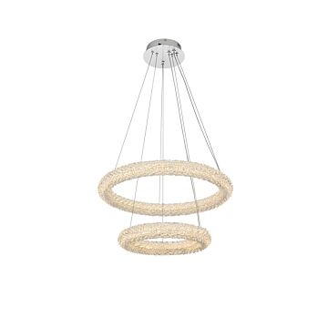 Bowen 2-Light LED Chandelier in Chrome