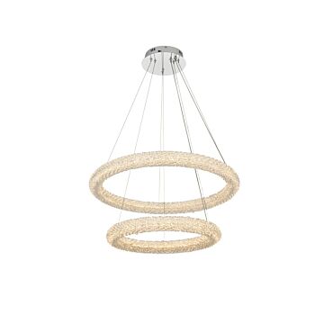 Bowen 2-Light LED Chandelier in Chrome