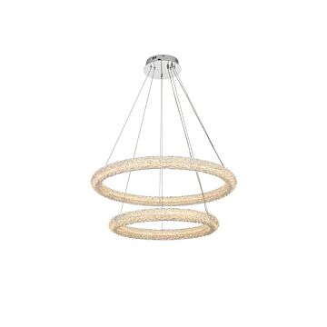 Bowen 2-Light LED Chandelier in Chrome