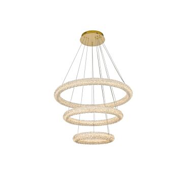 Bowen 3-Light LED Chandelier in Satin Gold