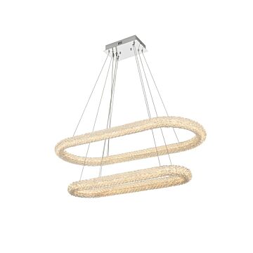 Bowen 2-Light LED Chandelier in Chrome
