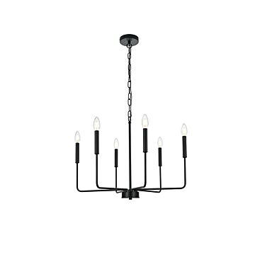 Willa 6-Light Pendant in Black