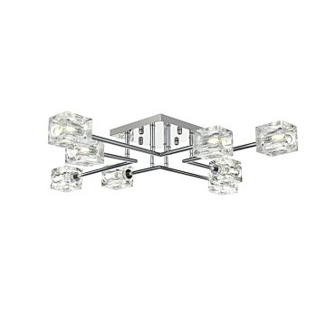 Lyra 8-Light Flush Mount in Chrome