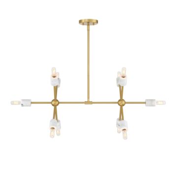 Star Dust 10-Light Island Pendant in Brushed Gold