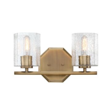 Haven 2-Light Bathroom Vanity Light in Old Satin Brass