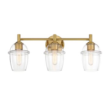 Summer Jazz 3-Light Bathroom Vanity Light in Brushed Gold