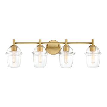 Summer Jazz 4-Light Bathroom Vanity Light in Brushed Gold