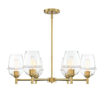 Summer Jazz 6-Light Chandelier in Brushed Gold