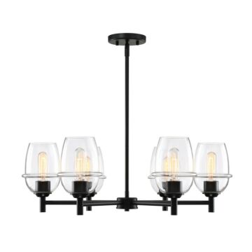 Summer Jazz 6-Light Chandelier in Matte Black