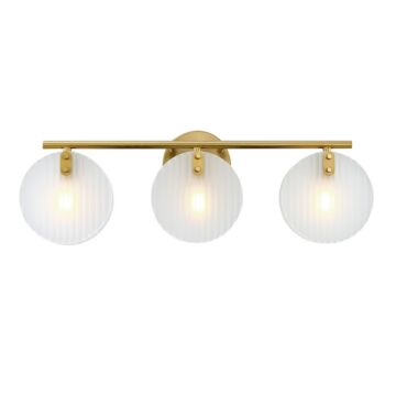 Sky Fall 3-Light Bathroom Vanity Light in Brushed Gold