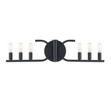 Skye 6-Light Bathroom Vanity Light in Matte Black