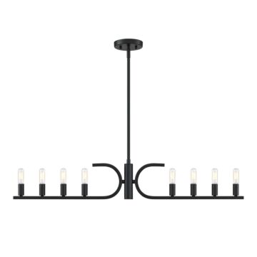 Skye 8-Light Island Pendant in Matte Black
