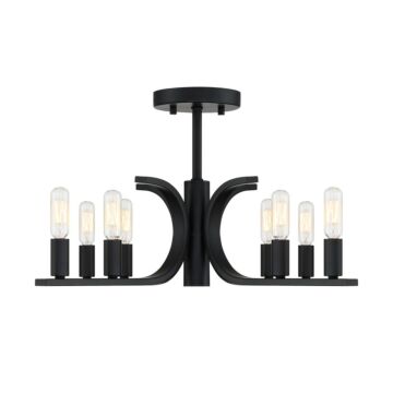 Skye 8-Light Semi-Flush Mount in Matte Black