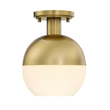 Linden 1-Light Semi-Flush Mount in Brushed Gold