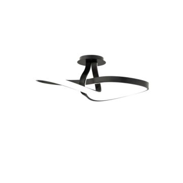 Mobius LED Flush Mount in Black by W.A.C. Lighting