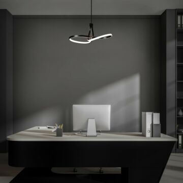 Mobius LED Pendant in Black by W.A.C. Lighting