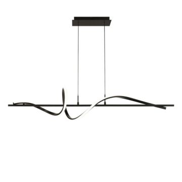 Corkscrew LED Linear Pendant in Black by W.A.C. Lighting