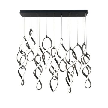 Interlace LED Chandelier in Black by W.A.C. Lighting