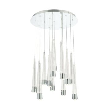 Quill LED Chandelier in Chrome by W.A.C. Lighting