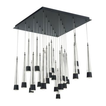 Quill LED Chandelier in Black by W.A.C. Lighting