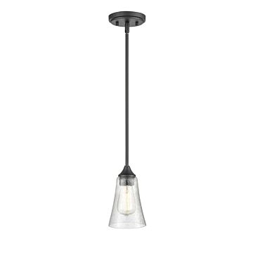 Natalie One Light Pendant in Matte Black by Millennium