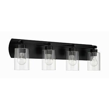 Hendrix Four Light Vanity in Flat Black by Craftmade