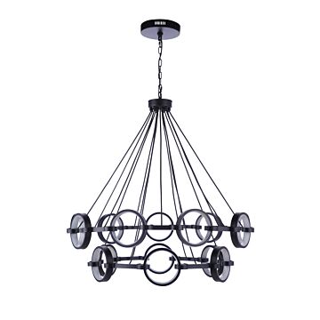 Context LED Chandelier in Flat Black by Craftmade