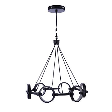 Context LED Chandelier in Flat Black by Craftmade