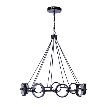 Context LED Chandelier in Flat Black by Craftmade