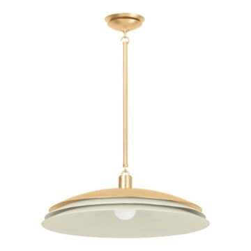 Oneida One Light Pendant in Vintage Gold Leaf Soft Sand by Hudson Valley