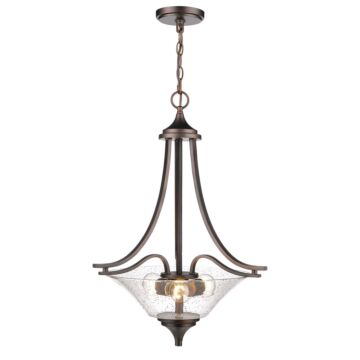 Natalie Three Light Pendant in Rubbed Bronze by Millennium
