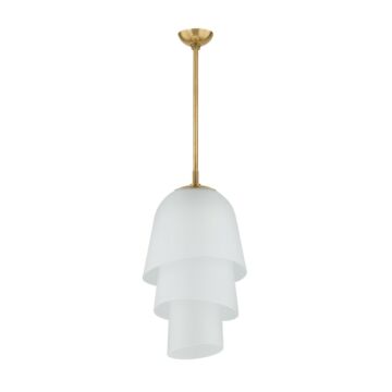 Hela One Light Pendant in Vintage Brass by Corbett Lighting