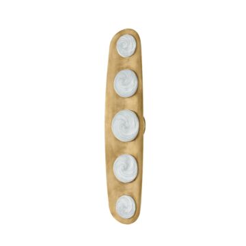 Bezel LED Wall Sconce in Vintage Brass by Corbett Lighting