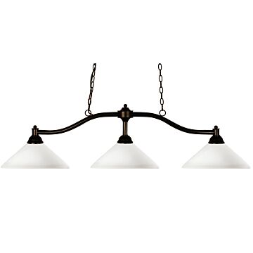 Z-Lite Chance 3-Light Linear Pendant Light In Bronze