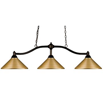Z-Lite Chance 3-Light Linear Pendant Light In Bronze