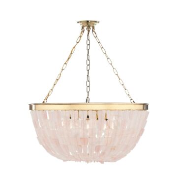 Flotsam Eight Light Pendant in Brass by Metropolitan