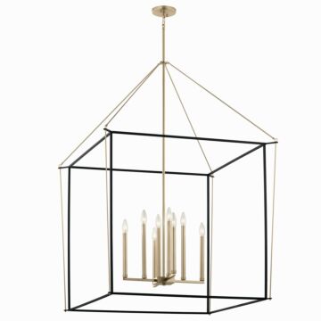 Eisley Eight Light Foyer Pendant in Champagne Bronze by Kichler