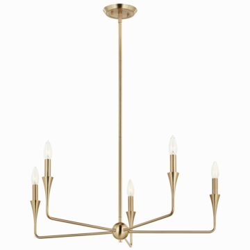 Alvaro Five Light Chandelier in Champagne Bronze by Kichler