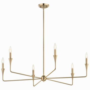 Alvaro Six Light Chandelier in Champagne Bronze by Kichler