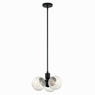 Silvarious Three Light Chandelier in Black by Kichler