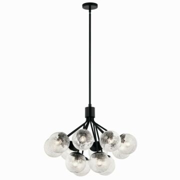 Silvarious 12 Light Chandelier Convertible in Black by Kichler