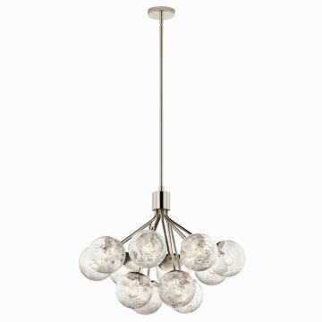 Silvarious 12 Light Chandelier Convertible in Polished Nickel by Kichler