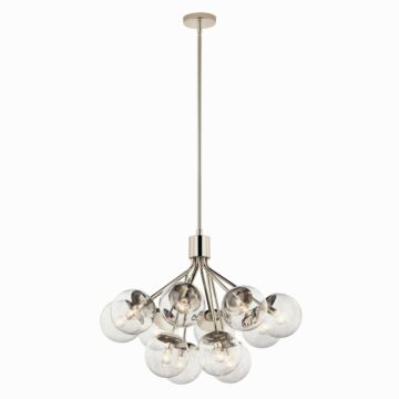 Silvarious 12 Light Chandelier Convertible in Polished Nickel by Kichler