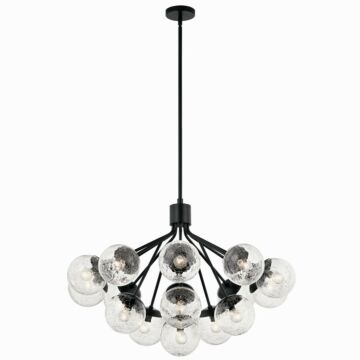 Silvarious 16 Light Chandelier Convertible in Black by Kichler