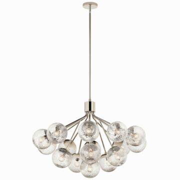 Silvarious 16 Light Chandelier Convertible in Polished Nickel by Kichler