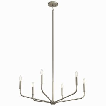 Madden Six Light Chandelier in Brushed Nickel by Kichler