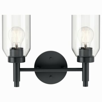 Madden Two Light Vanity in Black by Kichler