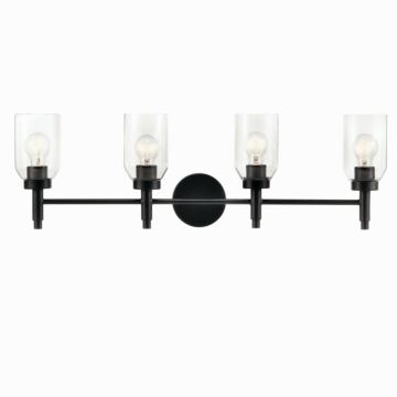 Madden Four Light Vanity in Black by Kichler